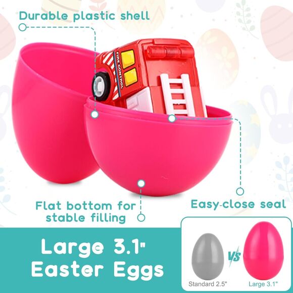 Easter Eggs with Toys Inside, 12 Pack Plastic Prefilled Easter Eggs Fillers - Picture 2 of 6